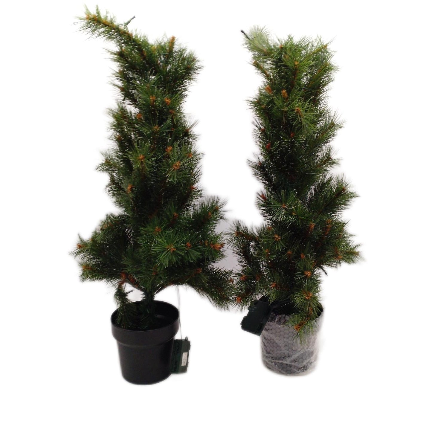 Kunstlicher Weihnachtsbaum Set Dekoration Kranz LED Beleuchtung Grün Batteriebetrieb Festlich