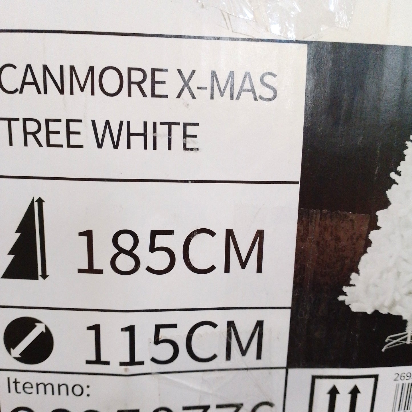 Canmore Weihnachtsbaum künstlicher Baum Weihnachtsdekoration Canmore weiß 185 cm festlich