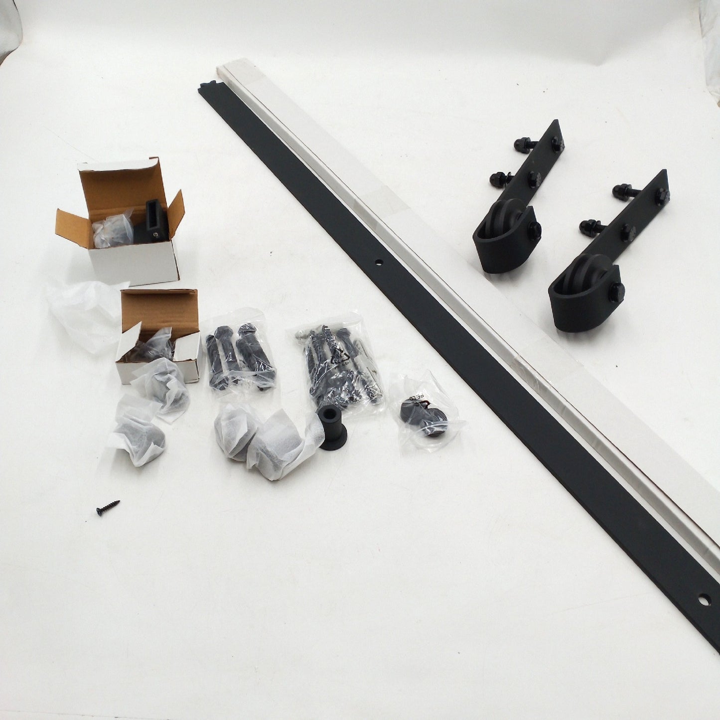 Holzschiebetürbeschlag Barn Door Türbeschläge 200 cm Schwarz Stabilität Holzschiebetür