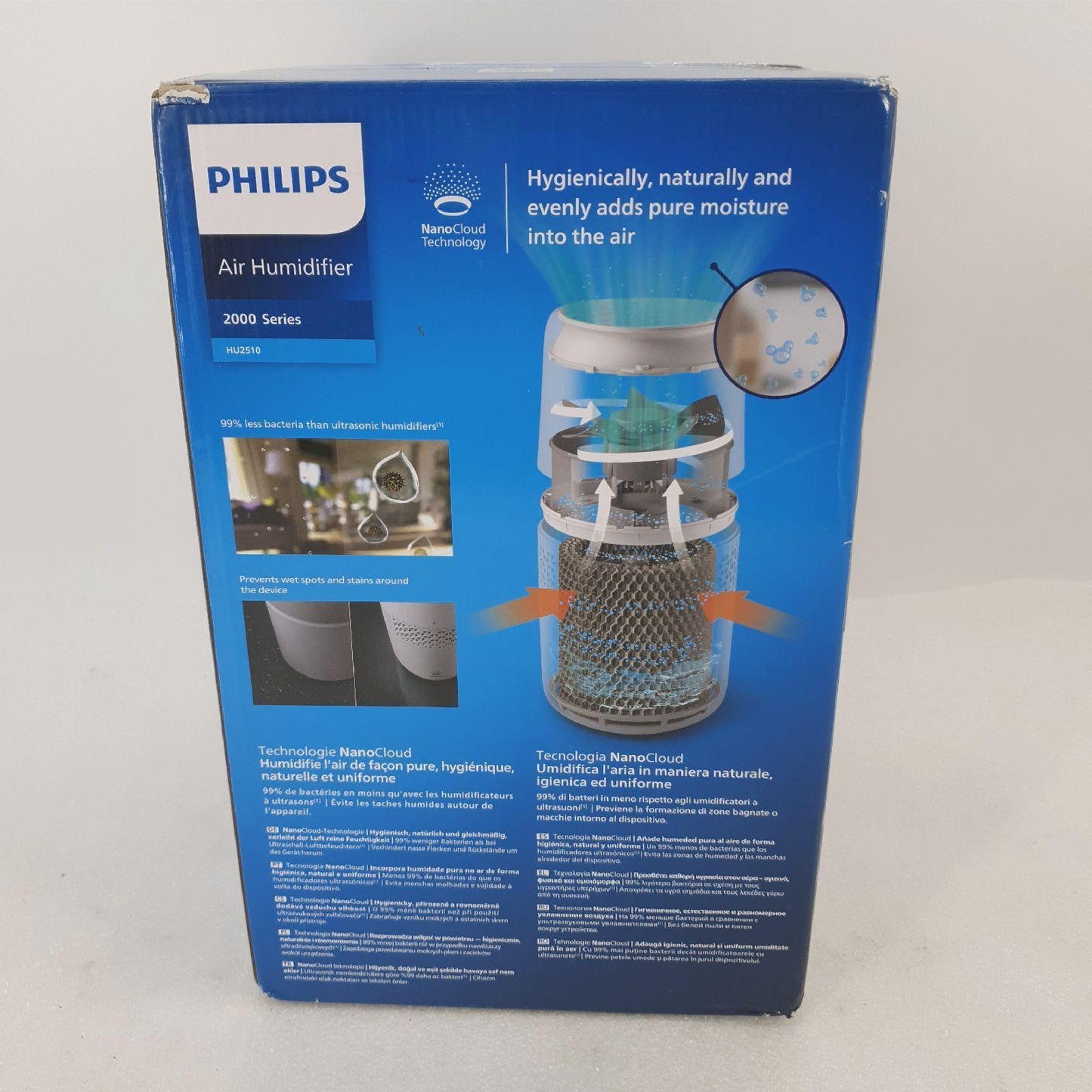 Philips Luftbefeuchter Haushaltsgeräte 2000er Serie effektive NanoCloud Technologie