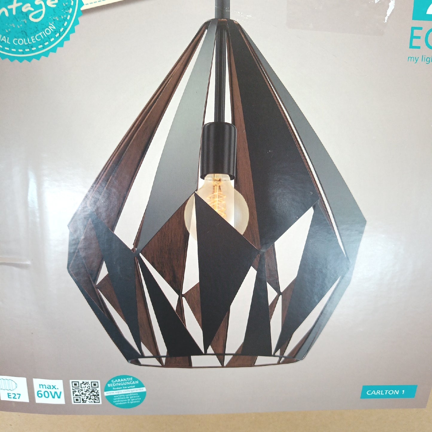 Eglo Pendelleuchte Beleuchtung Carlton 1 elegant rund ø 385 mm H 110 cm