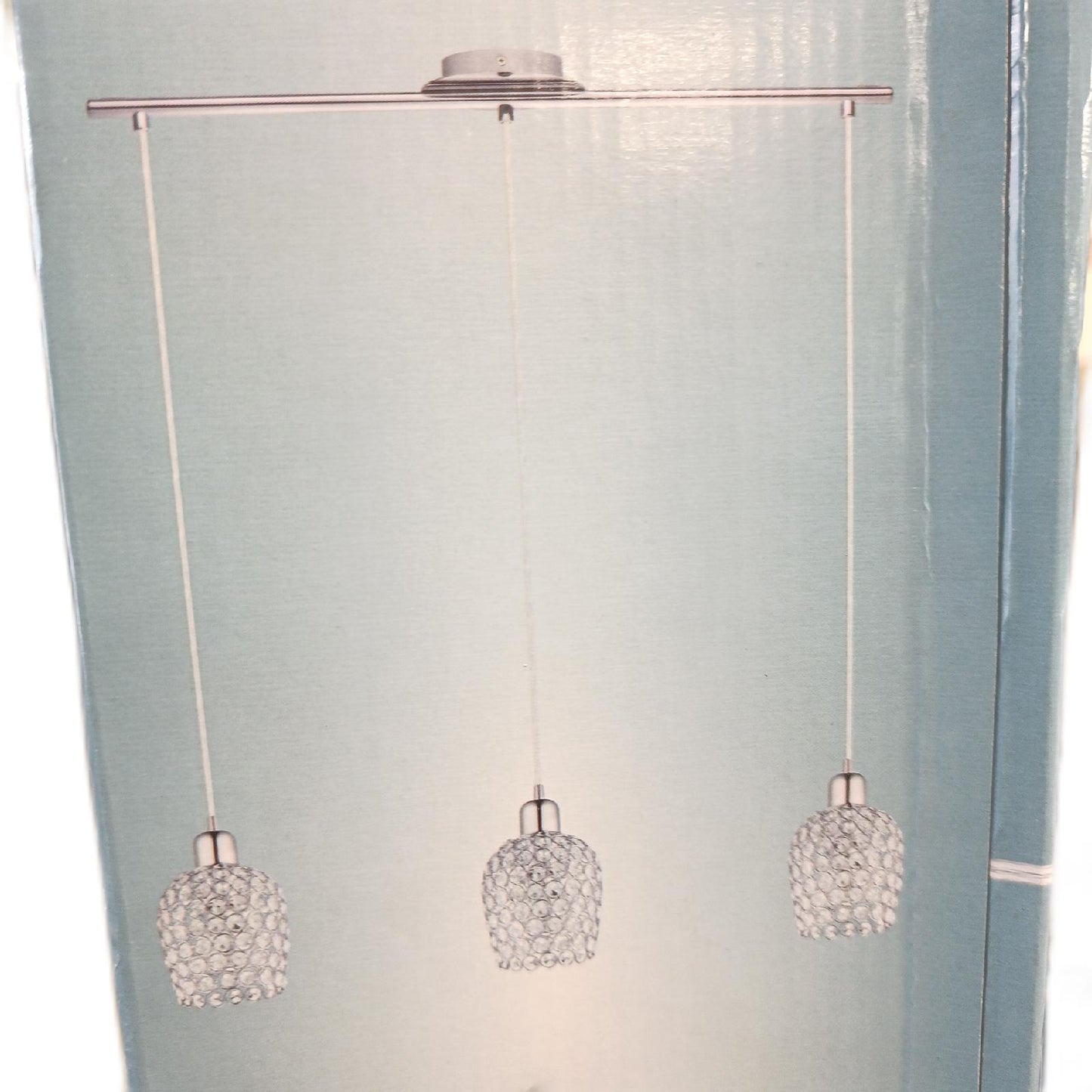Eglo Pendelleuchte Beleuchtung Bonares 3 x 60 W Transparent modern elegant für Wohnzimmer Essbereich