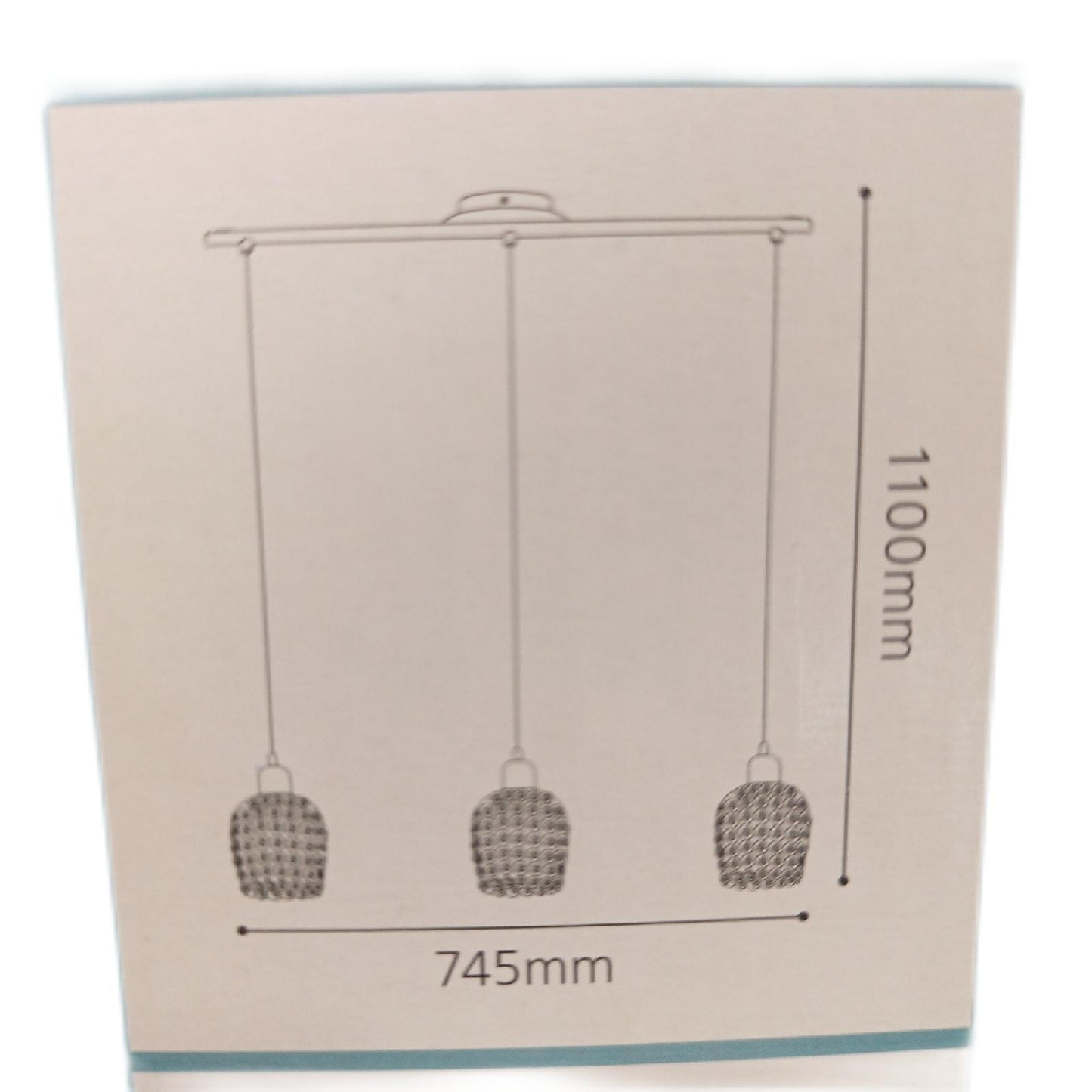 Eglo Pendelleuchte Beleuchtung Bonares 3 x 60 W Transparent modern elegant für Wohnzimmer Essbereich