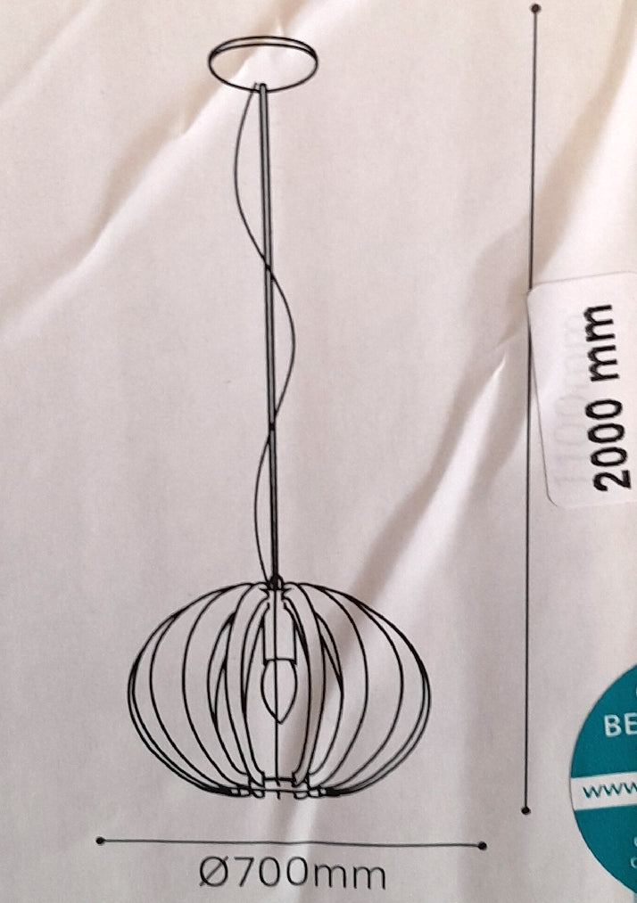 Eglo Pendelleuchte Beleuchtung Wohnambiente Stellato Designlampe für Wohnräume Holz Ah