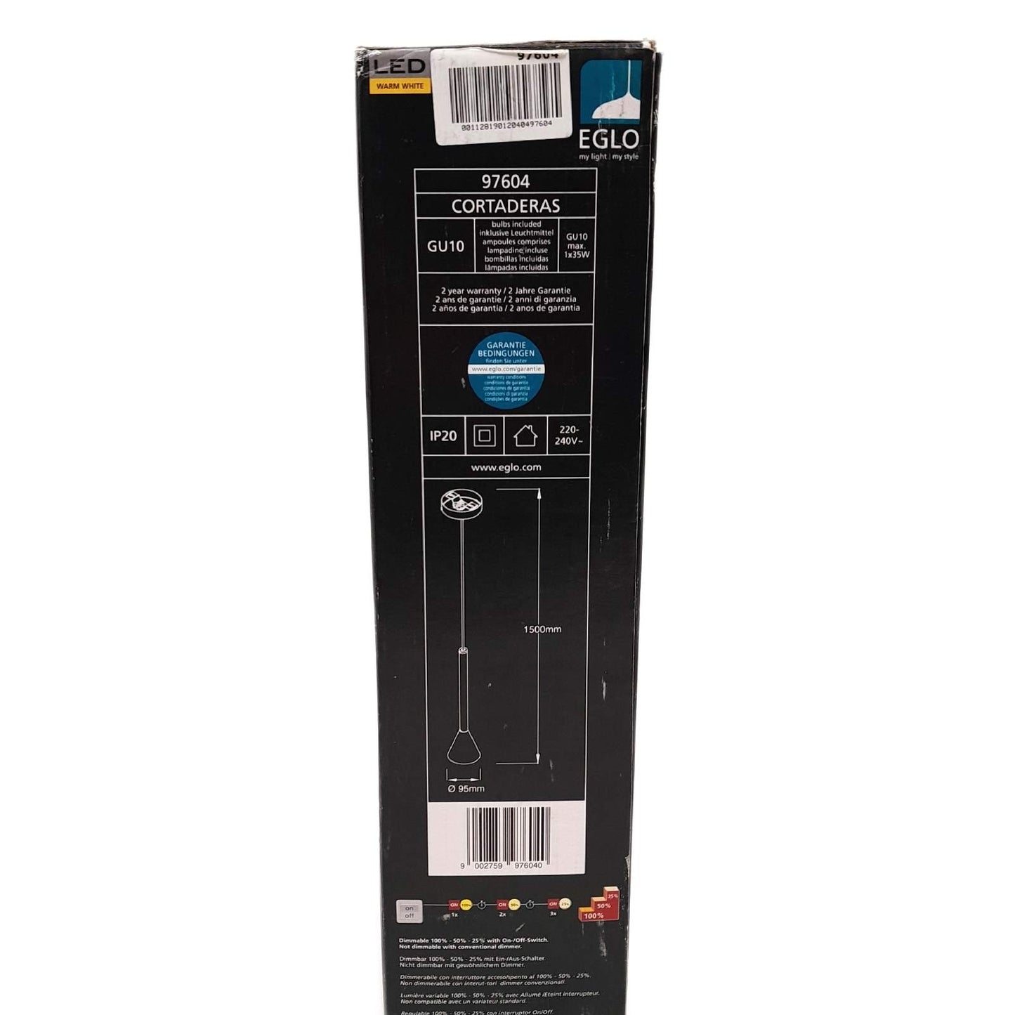 Eglo Pendelleuchte Cortaderas - Gold LED Warm White