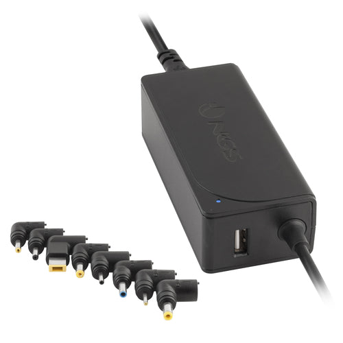 NGS W-90-90W Automatisches Universal Laptop-Ladegerät  Ladegerät mit 5V-2A USB Ausgang und 9 Adaptern  kompatibel mit HP  Dell  Asus  Lenovo  Acer