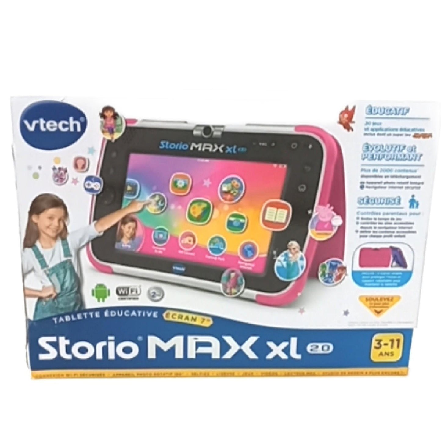 VTech Tablet Storio Max XL 2 Kinder Elektronik Rosa 7 Zoll Lernfunktion Französisch
