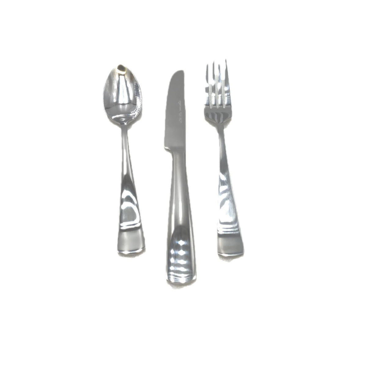 Amazon Basics Essbesteck Set Besteckset Edelstahl 20 Teile Eckiger Rand Silberfarben für