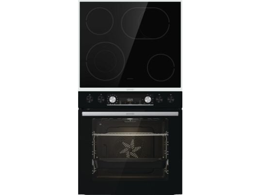 GORENJE Elektro-Herd-Set Black Set 4 Pyrolyse, 59,5 cm, schwarz