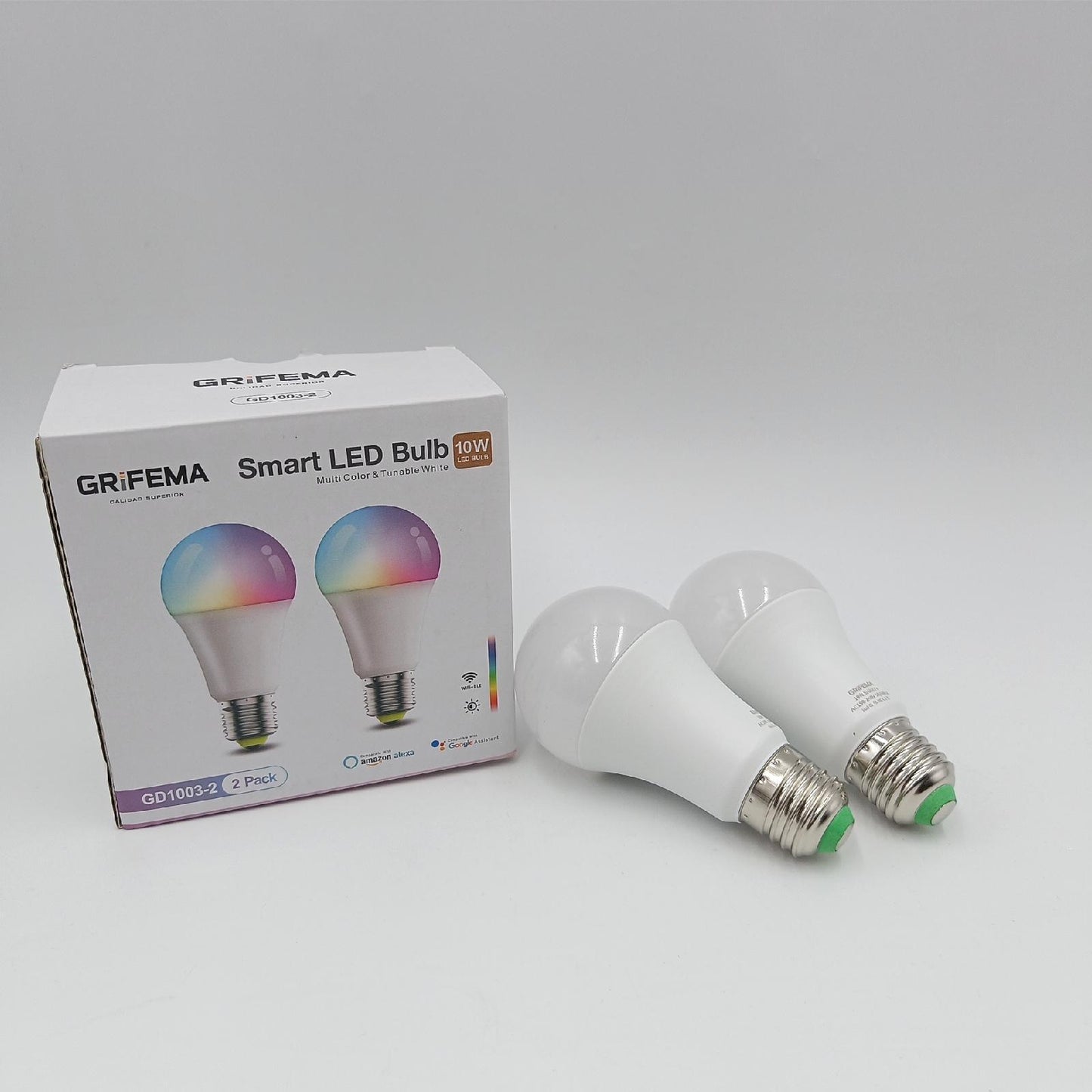GRIFEMA GD1003 2 Intelligente Glühbirnen WIFI Bluetooth RGB Farblampen Smart Home Technologie