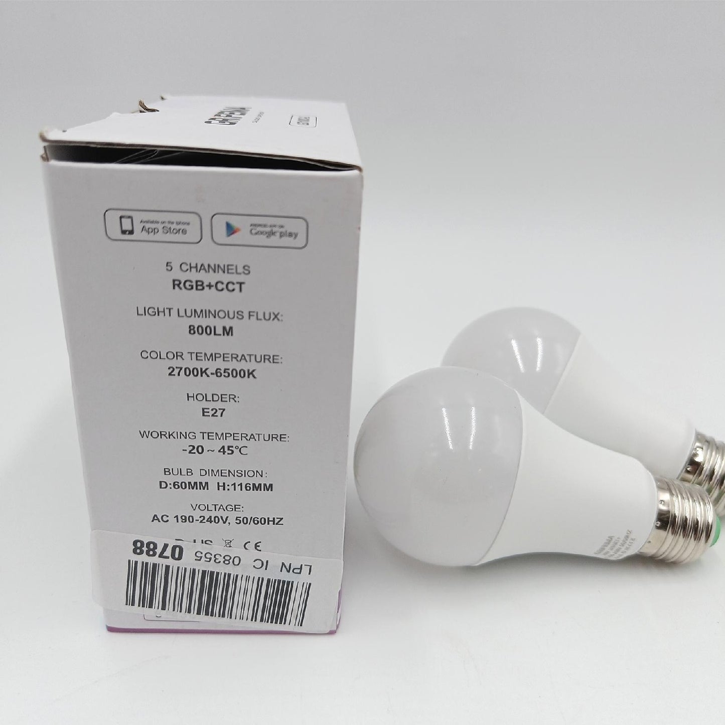 GRIFEMA GD1003 2 Intelligente Glühbirnen WIFI Bluetooth RGB Farblampen Smart Home Technologie