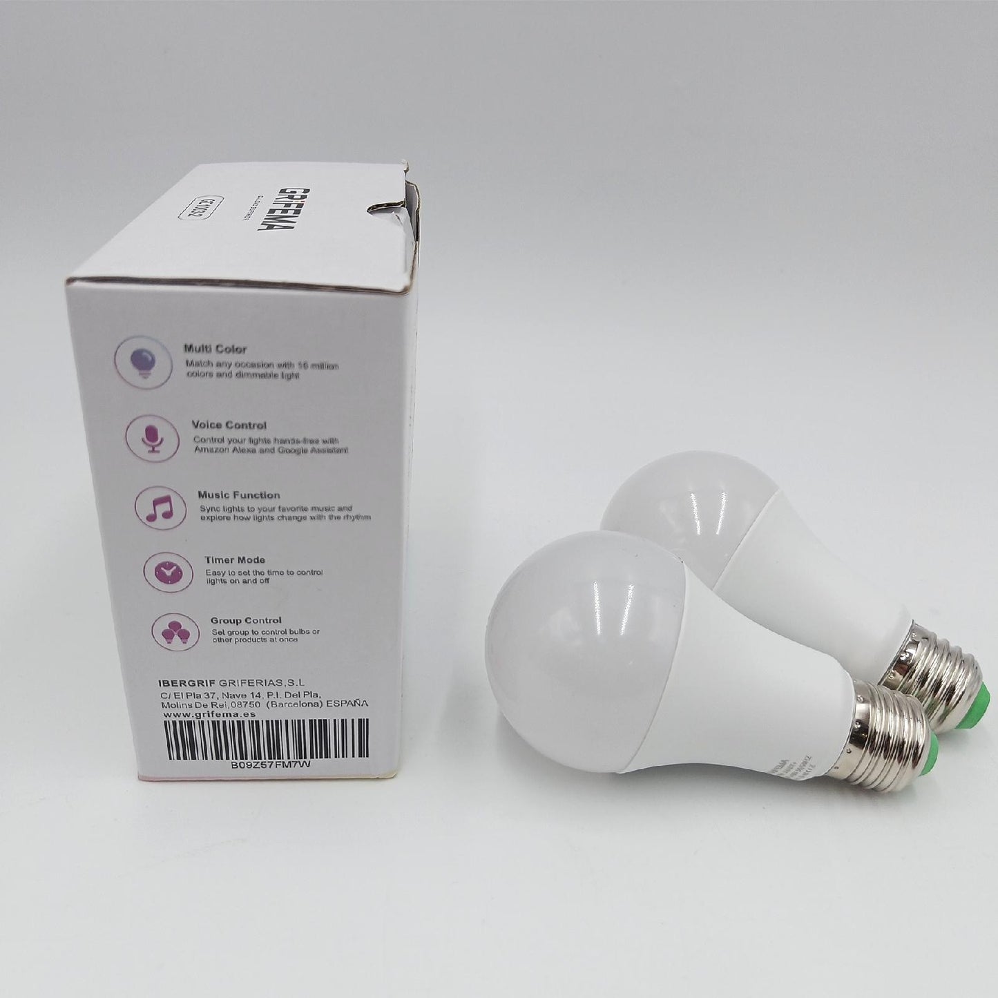 GRIFEMA GD1003 2 Intelligente Glühbirnen WIFI Bluetooth RGB Farblampen Smart Home Technologie
