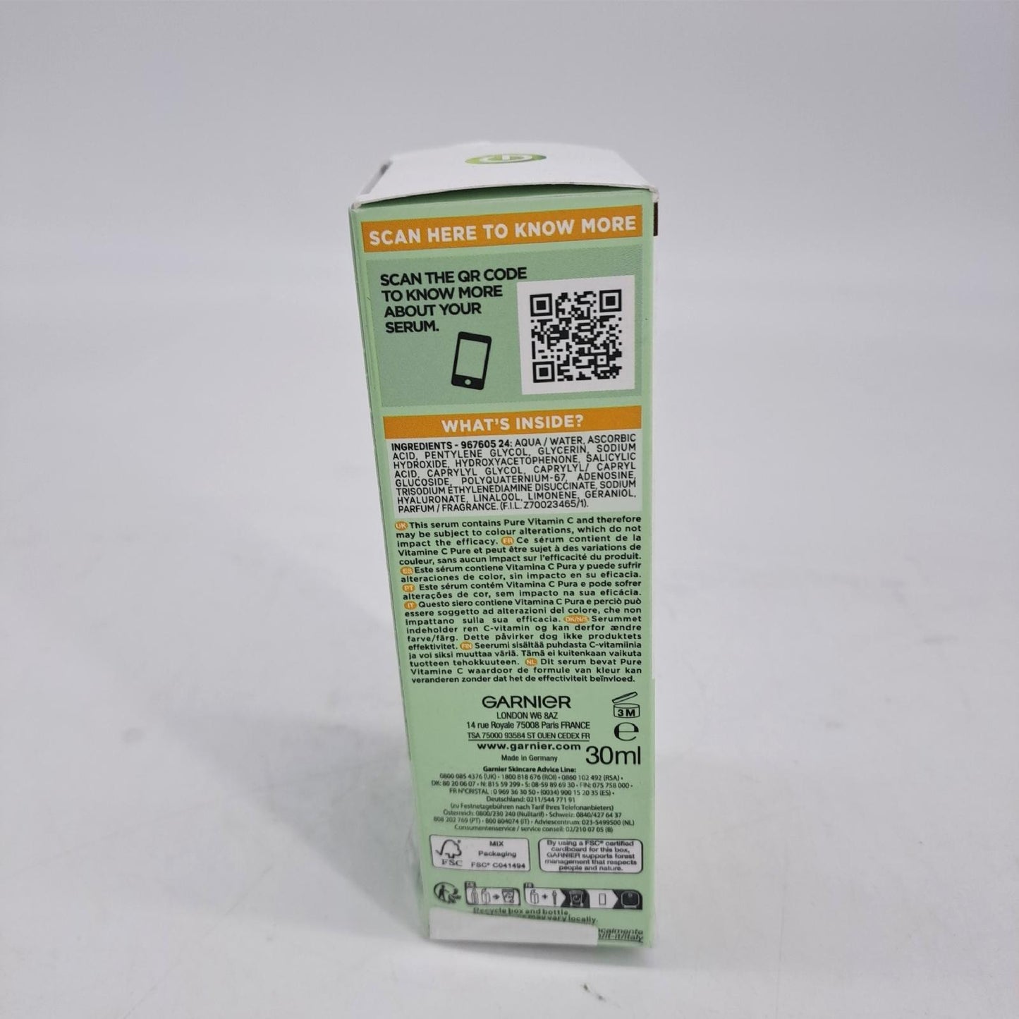 Garnier Serum Hautpflege Vitamin C Glow Booster Effektive Pflege für strahlende Haut