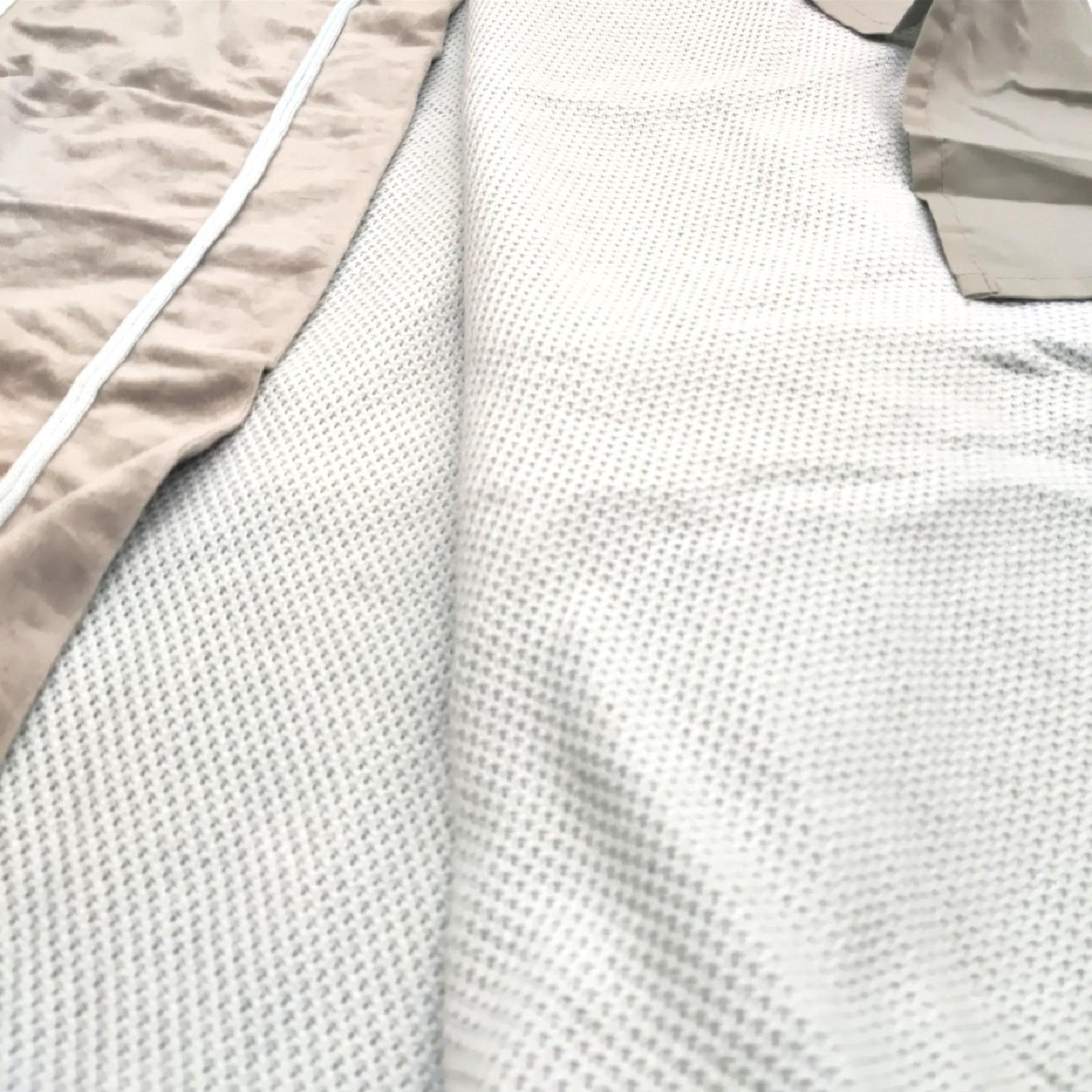Baby's Only - Baby Bettwäsche Classic - TOG 1.5 - Gestrickte Babydecke für Kinderbett oder Kinderwagen - 80x80 cm - Puderblau