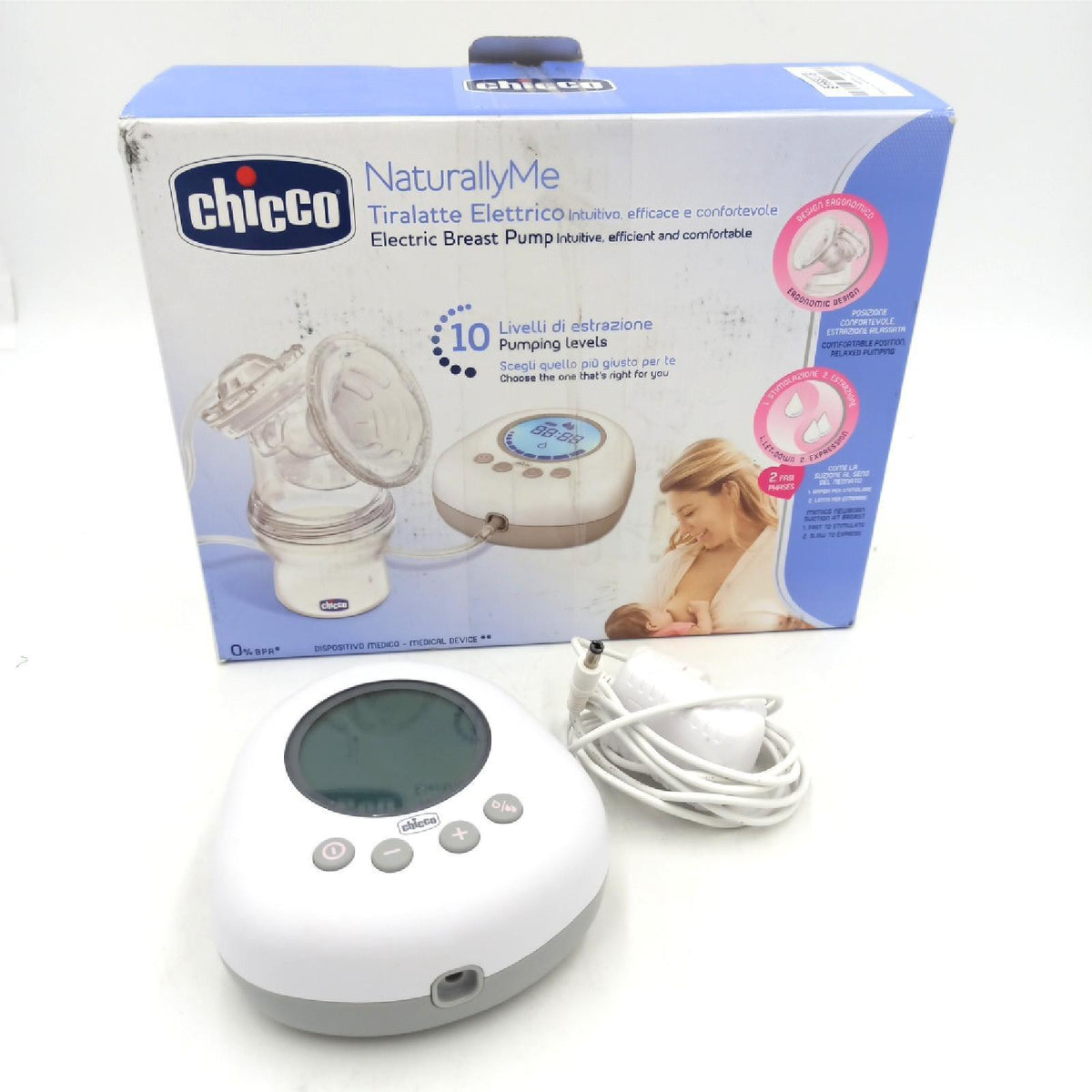 Chicco elektrische Milchpumpe Babybedarf Naturally Me Modell Kraftpaket mit Stimulations Zugmod