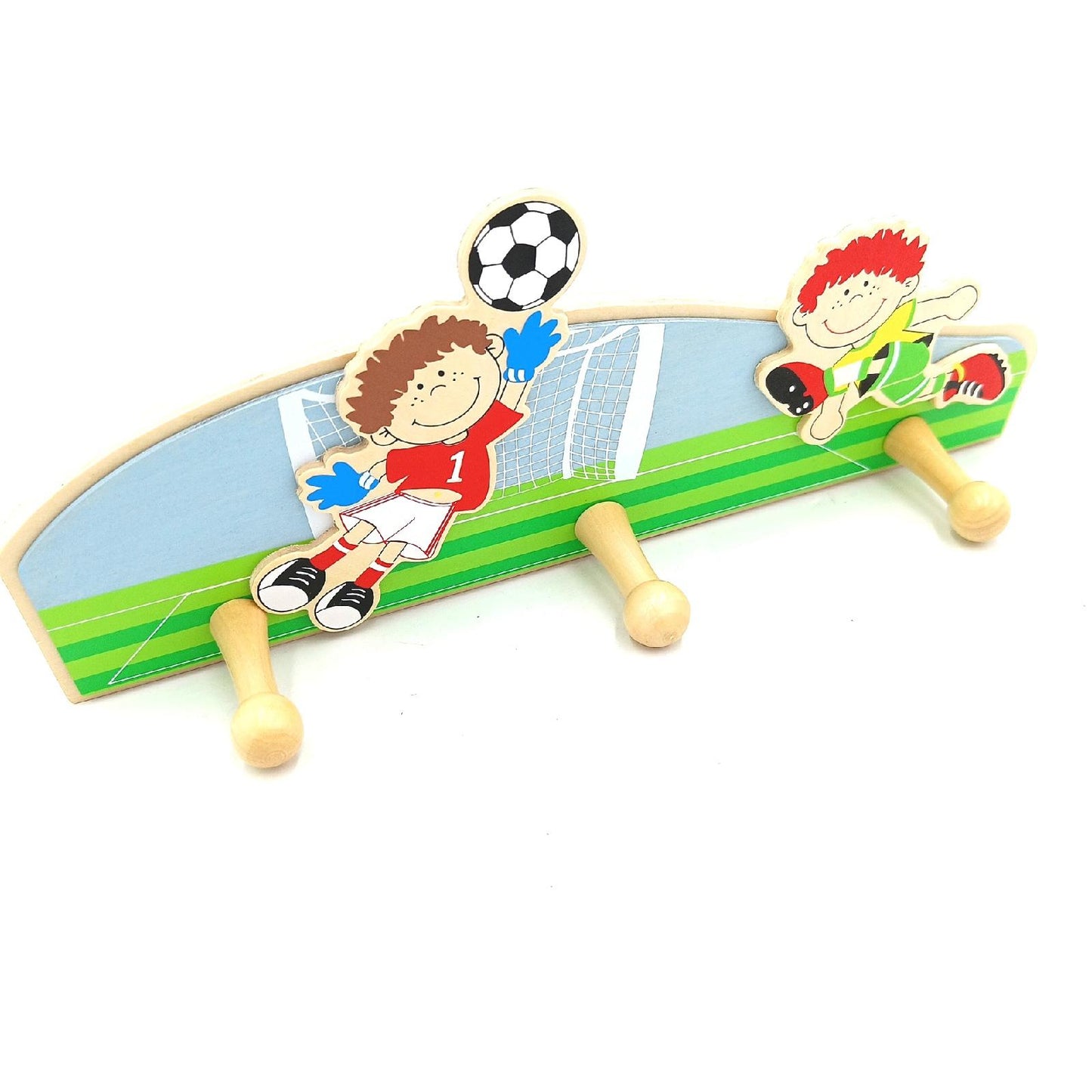 Inware Garderobe Kinderzimmer Möbel 34080f Fußball Dekor Spaß und Ordnung