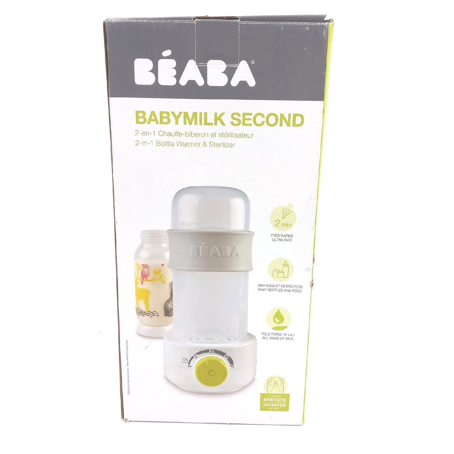 Beaba Fläschchenwärmer Babybedarf Babymilk Dampferwärmung Neon Gelb