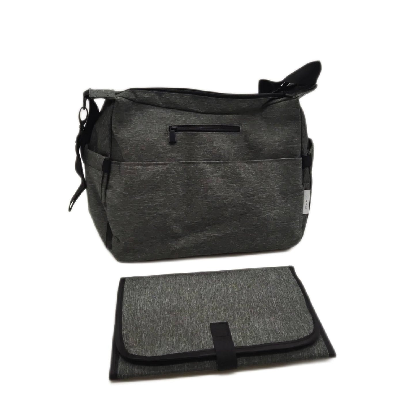 LOMOS Wickeltasche Babyausstattung großes Modell Wickelunterlage Grau praktisch funktional