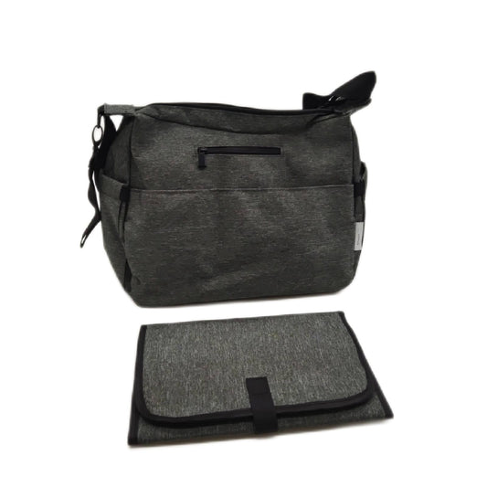 LOMOS Wickeltasche Babyausstattung großes Modell Wickelunterlage Grau praktisch funktional