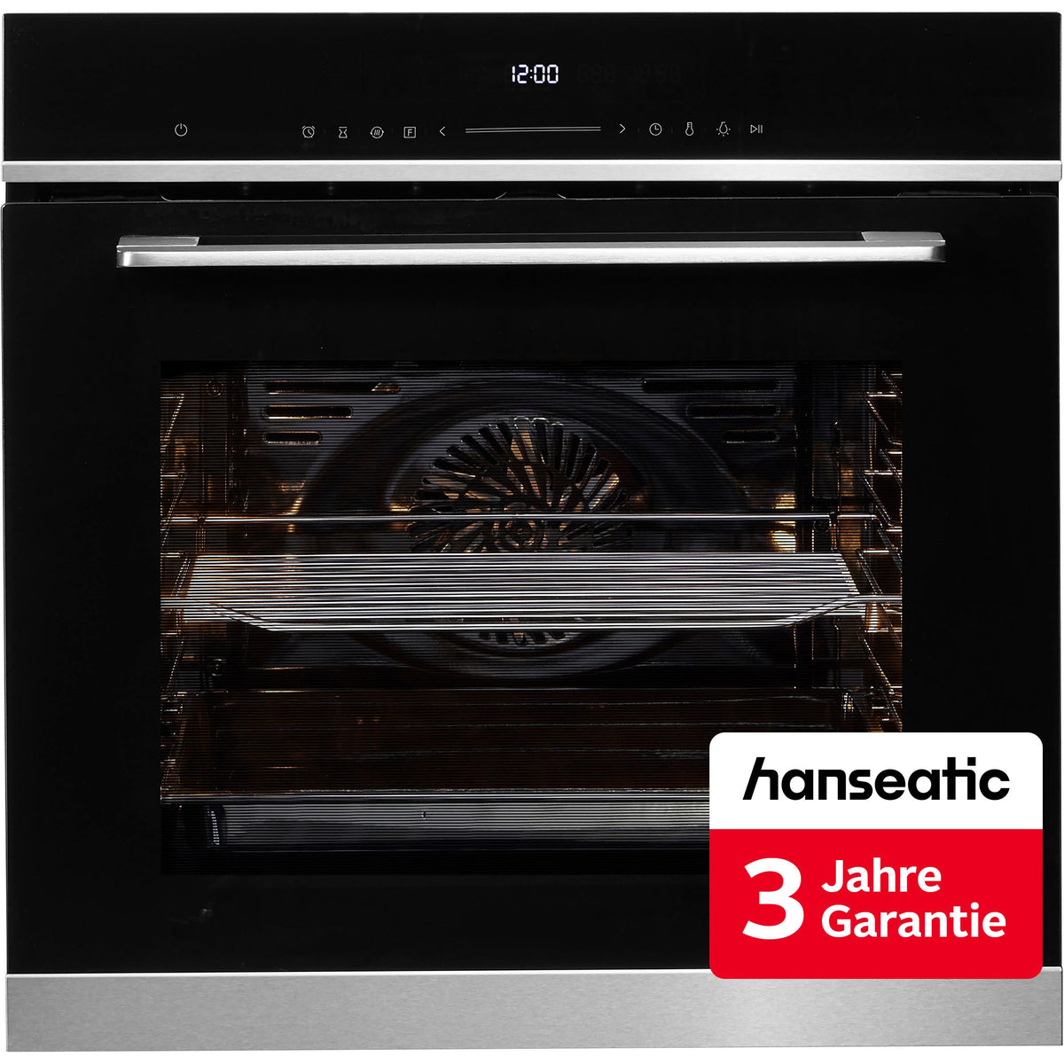 HANSEATIC Einbaubackofen »7NM30T0-E111E00, schwarz