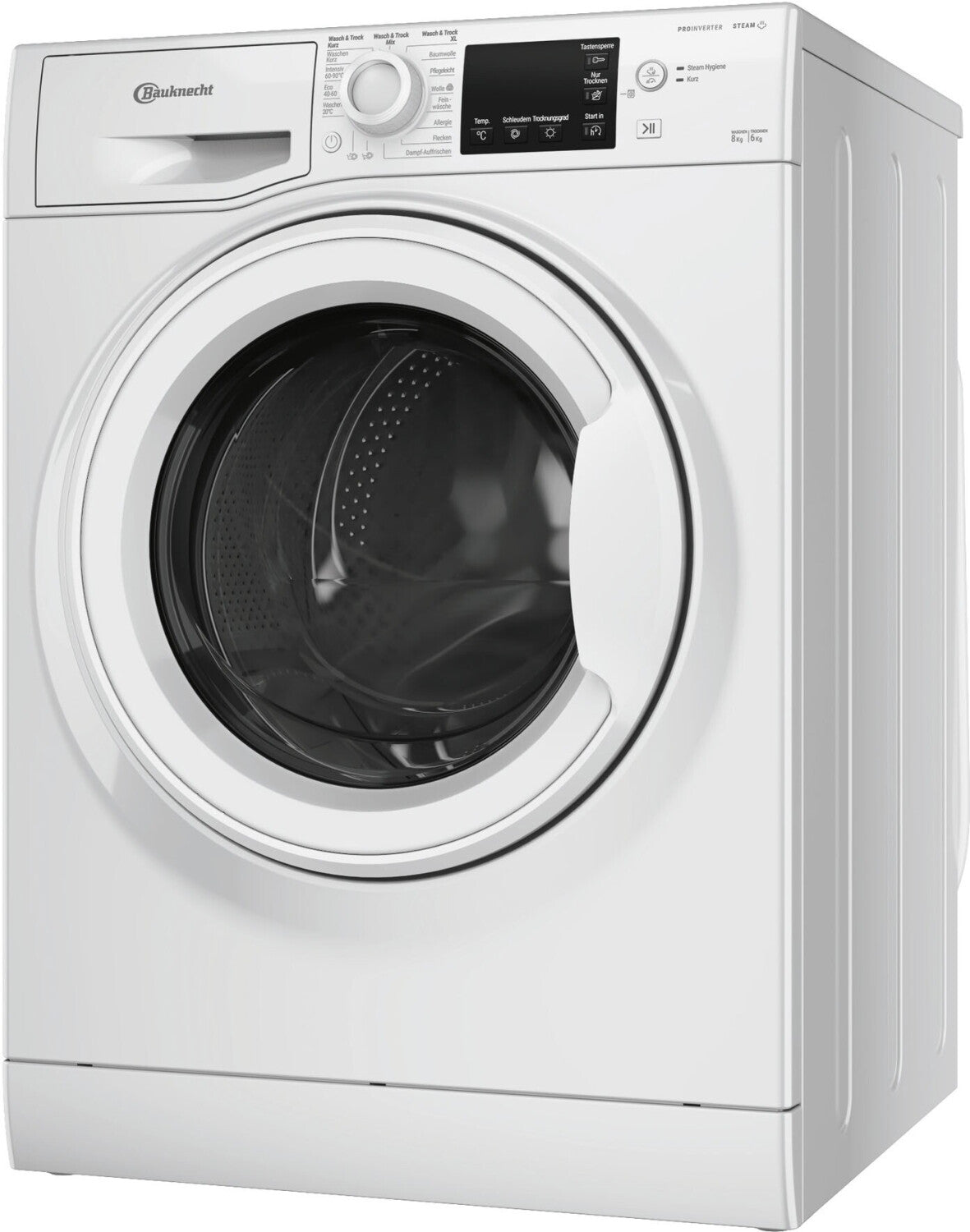 BAUKNECHT Waschtrockner WT SUPER ECO 86 43 N, 8 kg, 6 kg, weiß