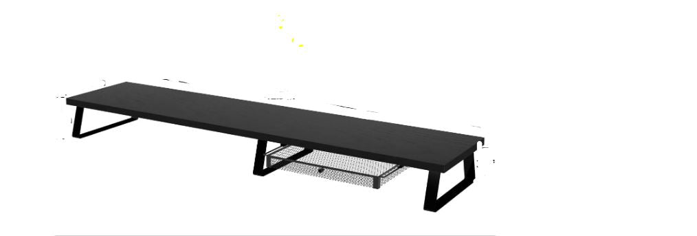 Aothia Großer Monitorständer mit SchubladeWooden Dual Monitor Stand RiserBildschirmerhöhungfür Laptop/Computer/PC/TV Schreibtischaufsatz mit Stauraum für Haushalt und BüroSchwarz