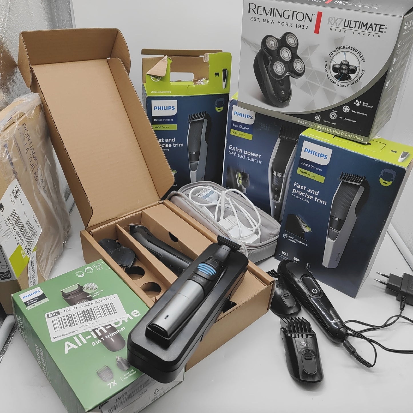 Philips Rasierer Elektronik Haartrimmer Braun perfektes Stylingpflege Zubehör