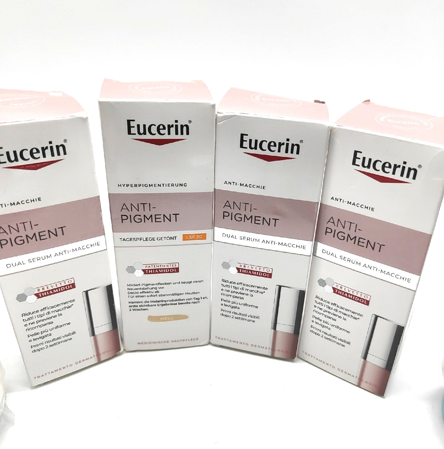Eucerin Pflegepaket Hautpflege Körperpflege Anti Pigment Atopi Control Pflege Set XXL geöffnet