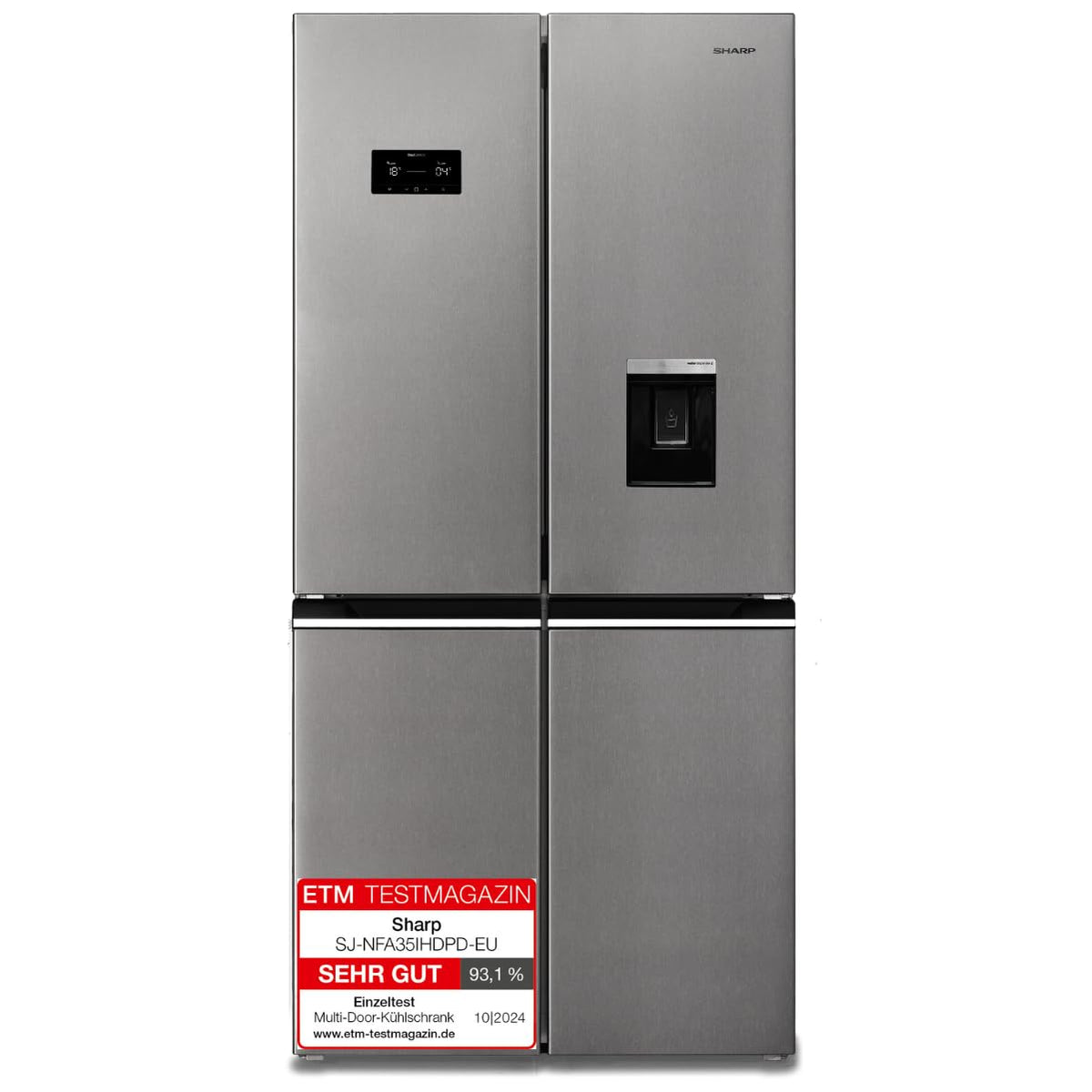 SHARP MultiDoor SJ-NFA35IHDPD-EU, 179 cm, inox