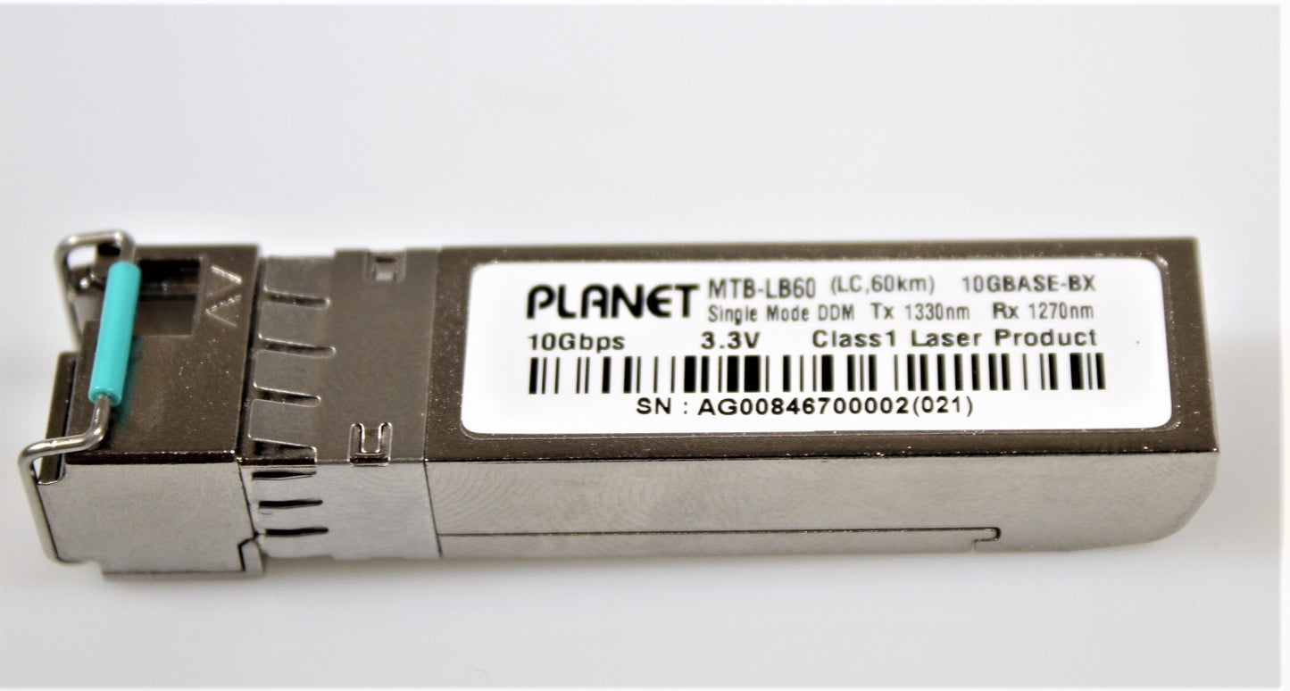 Planet SFP Plus Transceiver Netzwerkkomponenten 10G WDM 1330nm 1270nm 60 Kilometer Reichweite