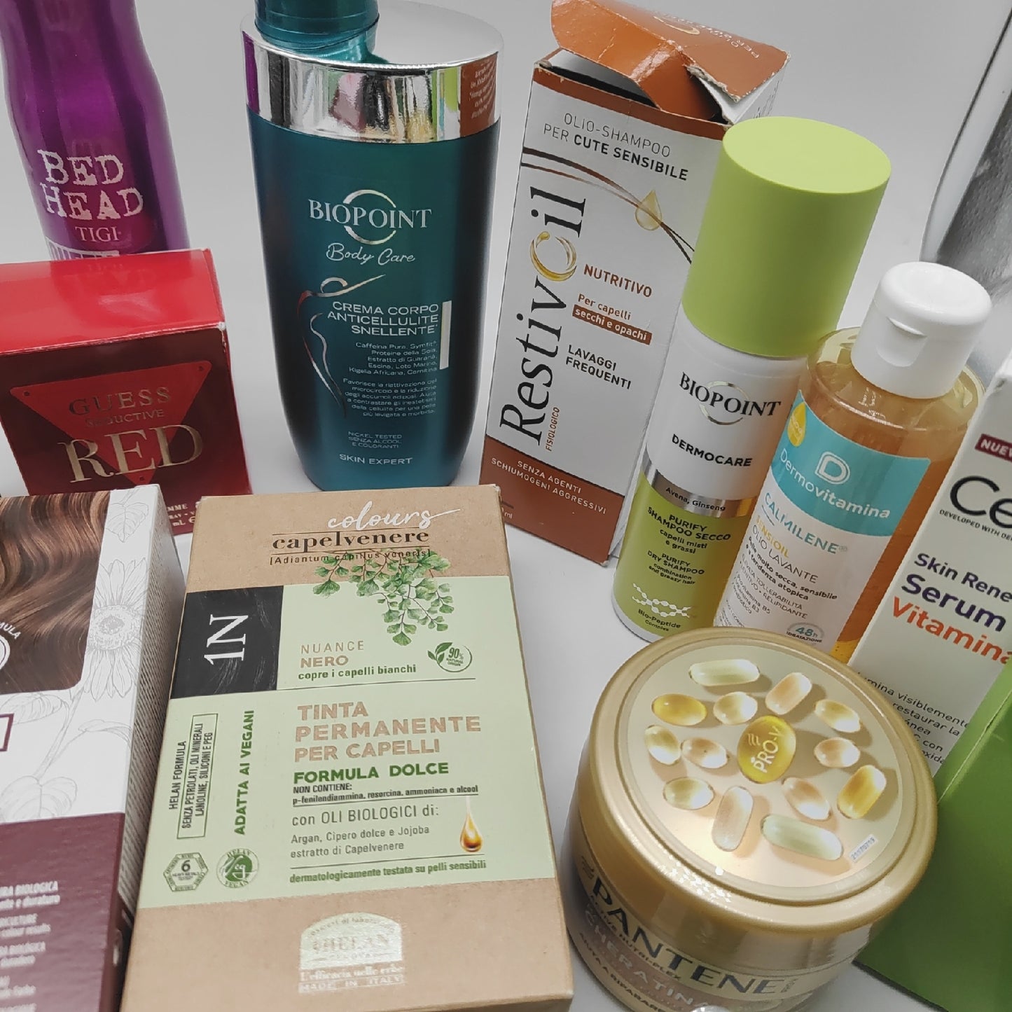 Guess Pantene Revlon Shampoo Creme Färbung Beauty Drogerie Testpaket geöffnet