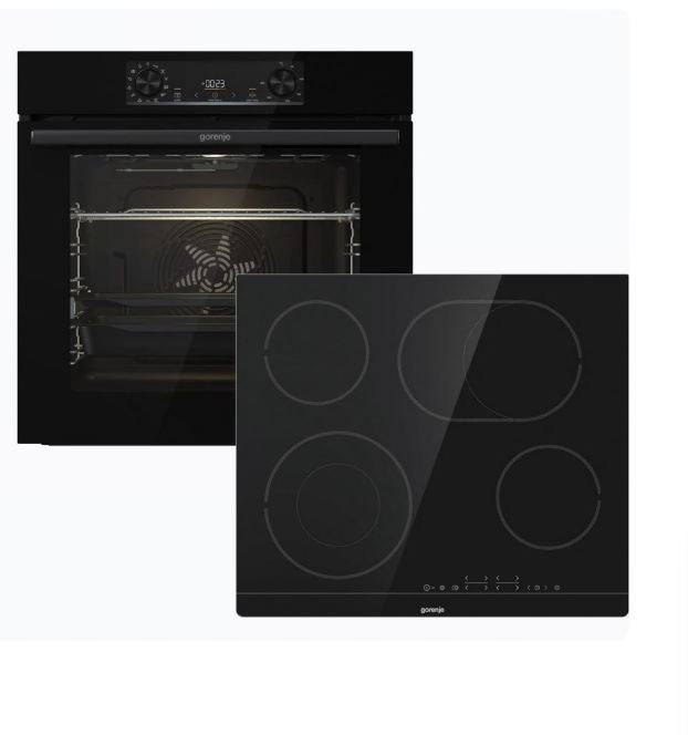 GORENJE Backofen-Set Black Pacific Basic Set, 59,5 cm, schwarz