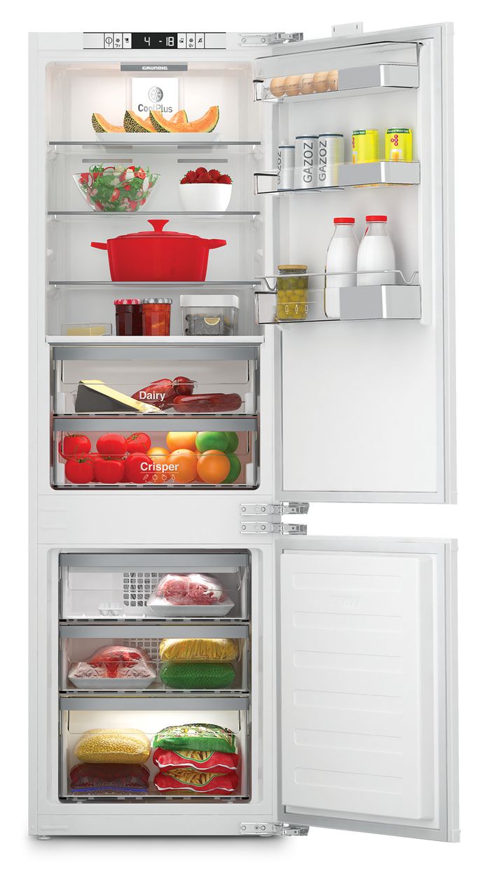 GRUNDIG Einbaukühlgefrierkomb. GKNI 25752 FN, 177,7 cm, weiß