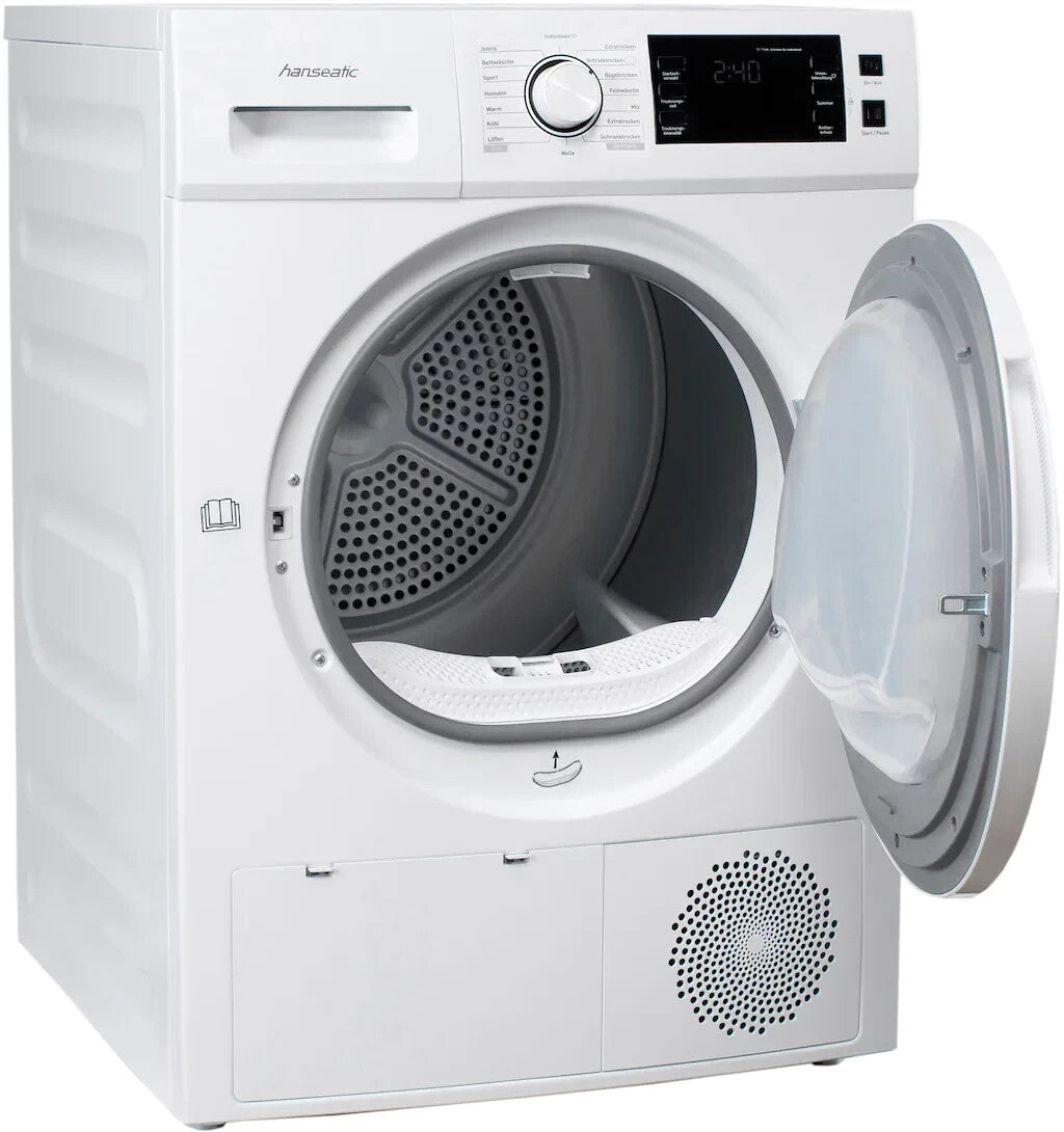 HANSEATIC Wärmepumpentrockner HWT8A2GT, 8 kg, weiß