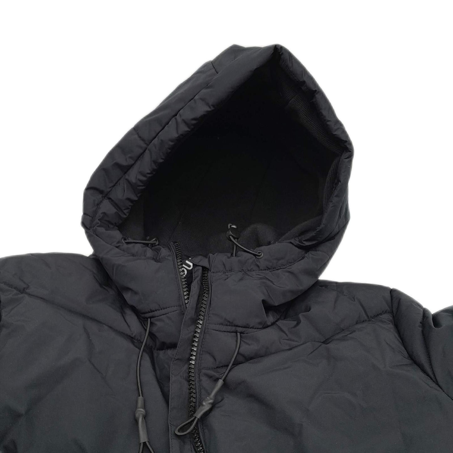 OXMO OXBella Damen Parka Übergangsmantel Lange Jacke mit Kapuze Pattentaschen Regular fit, Größe:XXL, Farbe:BLACK (799000)