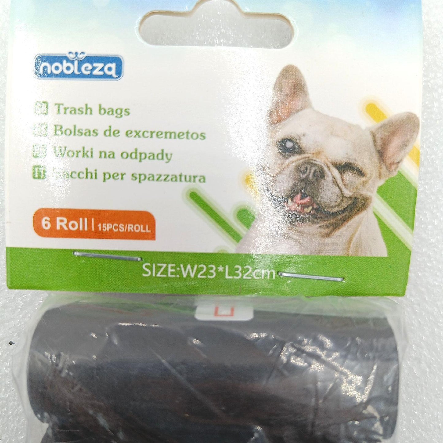 Nobleza Kotbeutel 12 Rollen 180 Stück Large Auslaufsicher Schwarz Hundebeutel Beutelspender