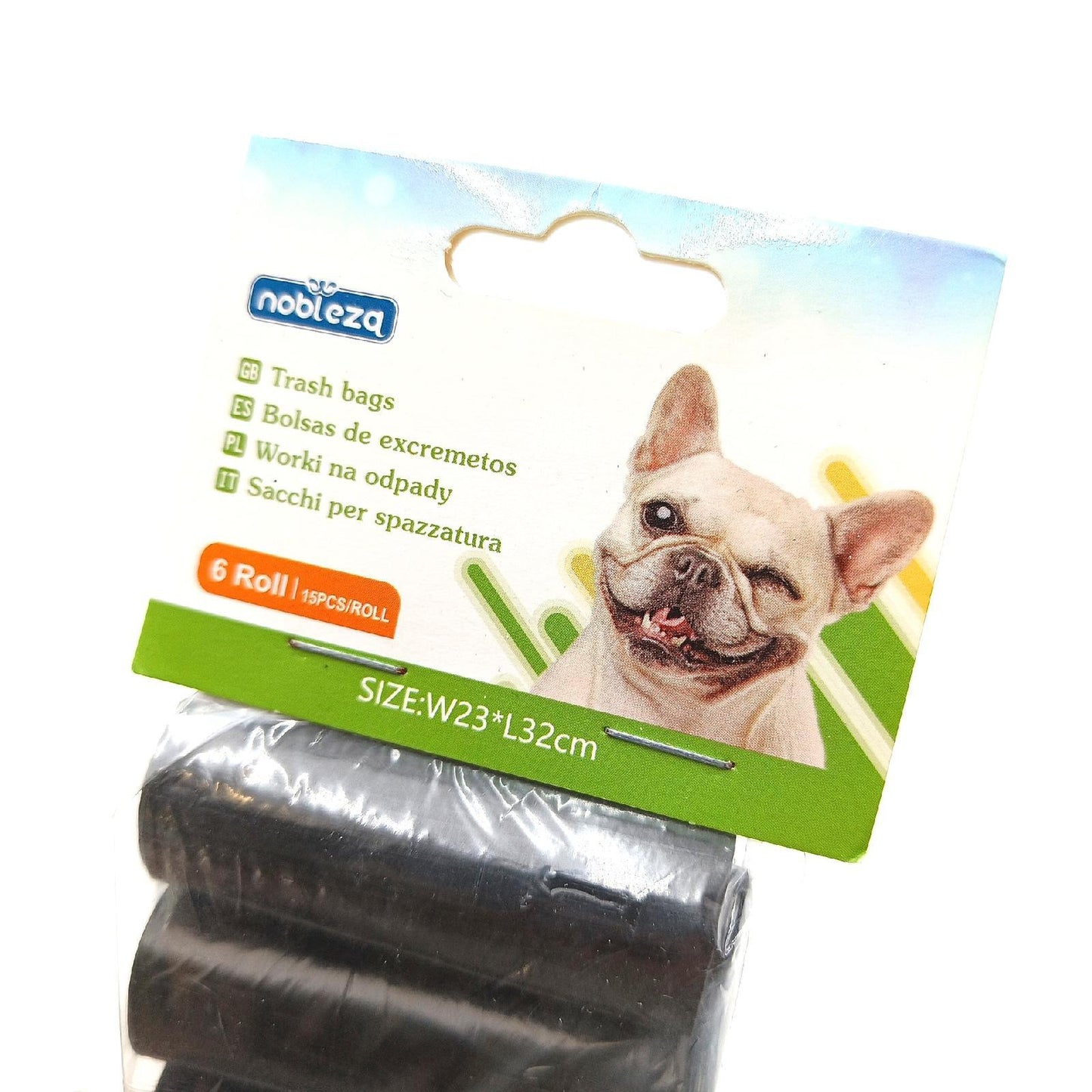 Nobleza Kotbeutel 12 Rollen 180 Stück Large Auslaufsicher Schwarz Hundebeutel Beutelspender