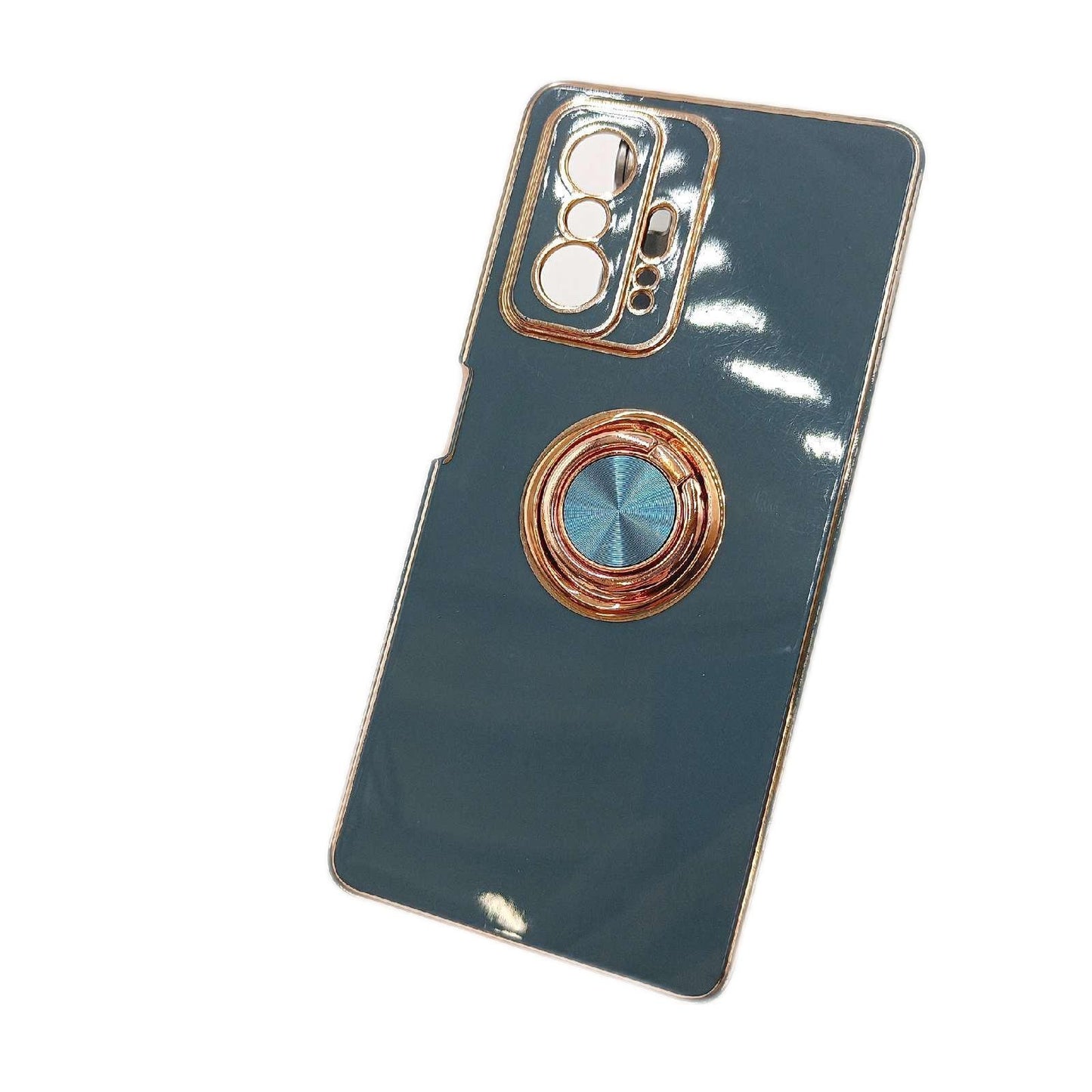 Xiaomi 11T Pro Silikonhülle Grau Kickstand Schutz Überzug Tasche Smartphone Cover