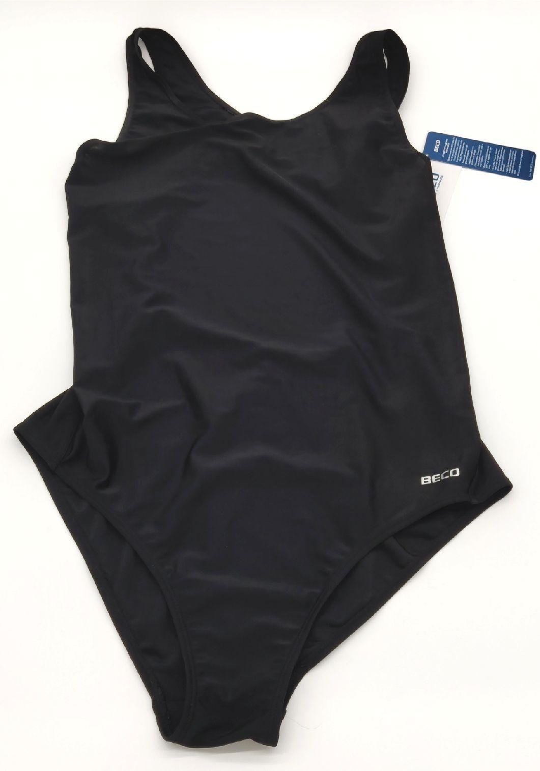 Beco Badeanzug Damen Basic Schwarz Größe 40 EU Badebekleidung Schwimmanzug Sportlich