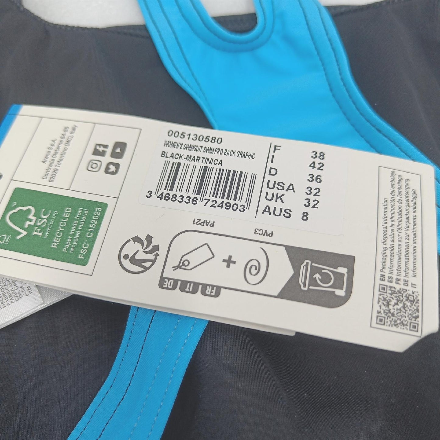 Arena Swim Pro Badeanzug Damen 36 Sport Schwimmen Schwimmbekleidung UltimativtEntity