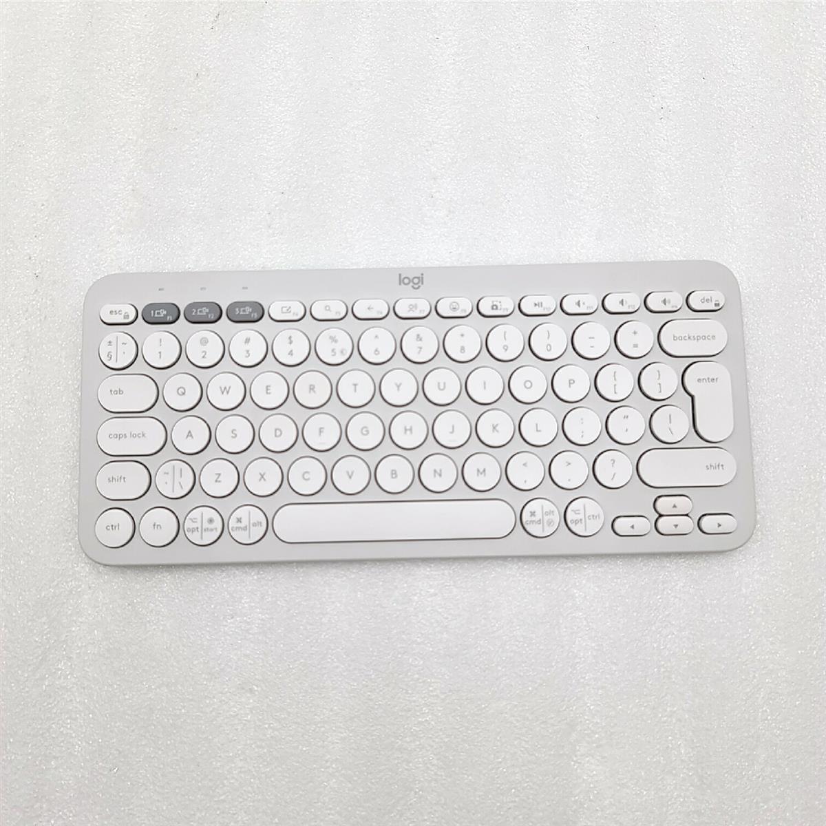 Logitech K380s Bluetooth Tastatur UK Weiß Kompakt Kabellos Schnell PC Computer Verbindung Tech