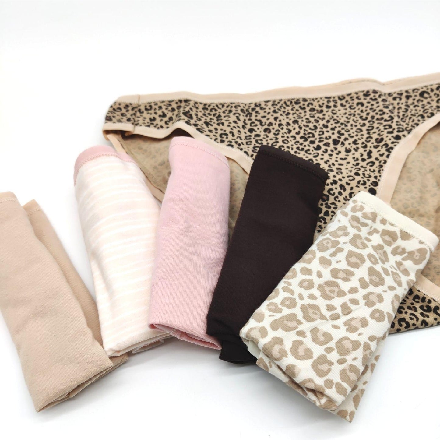 Amazon Essentials Bikinihose Damenbekleidung 6er Pack Leopardenmuster Mehrfarbig B