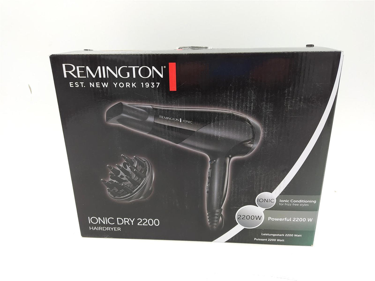 Remington Haartrockner Ionen D3198 2200W Keramik mit Diffusor Stylingdüse Schwarz