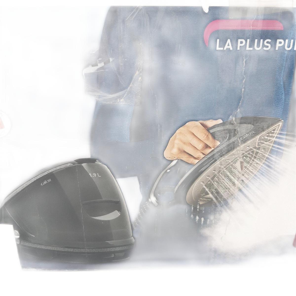 Calor Dampfbügelstation Pro Express Ultimate Care Hochdruck 8 bar 600 g Dampfstoß mit Schutz System Schwarz Silber