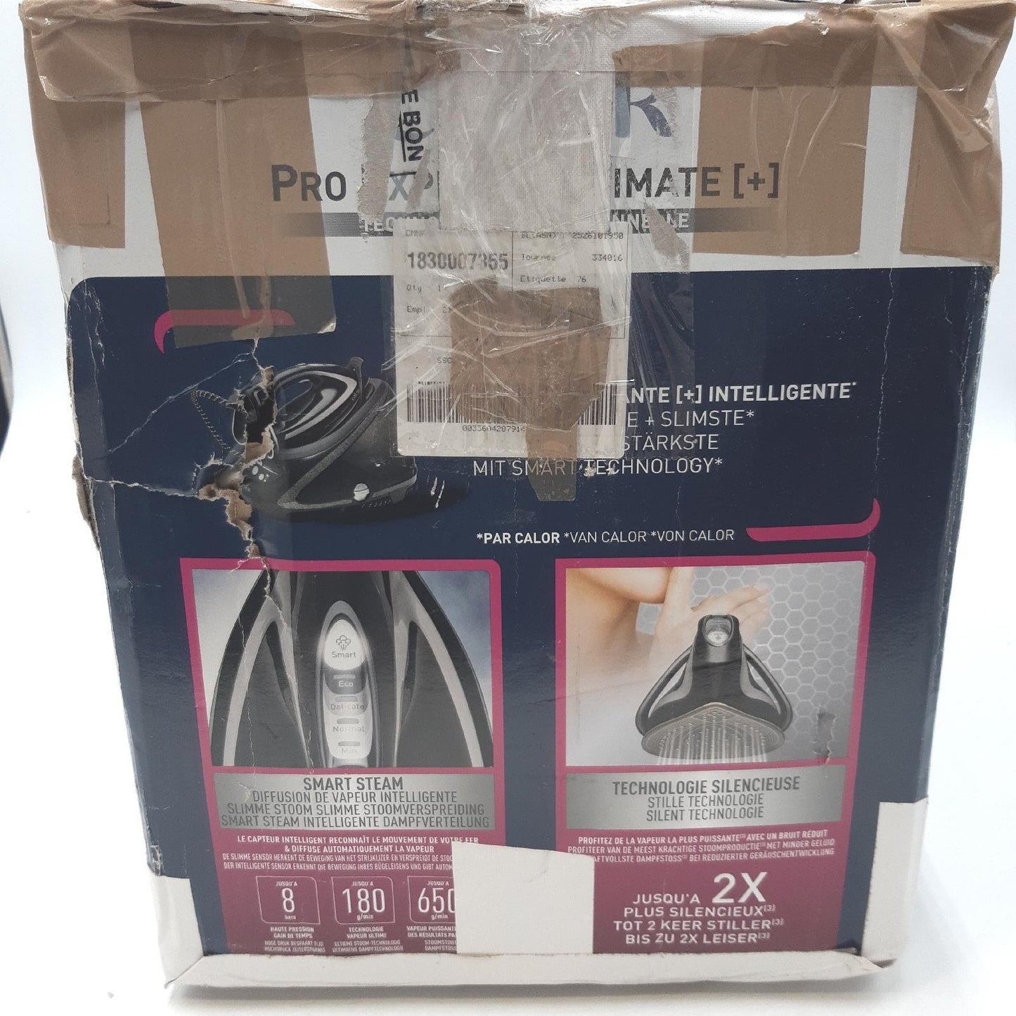 Calor Dampfbügelstation Pro Express Ultimate Care Hochdruck 8 bar 600 g Dampfstoß mit Schutz System Schwarz Silber