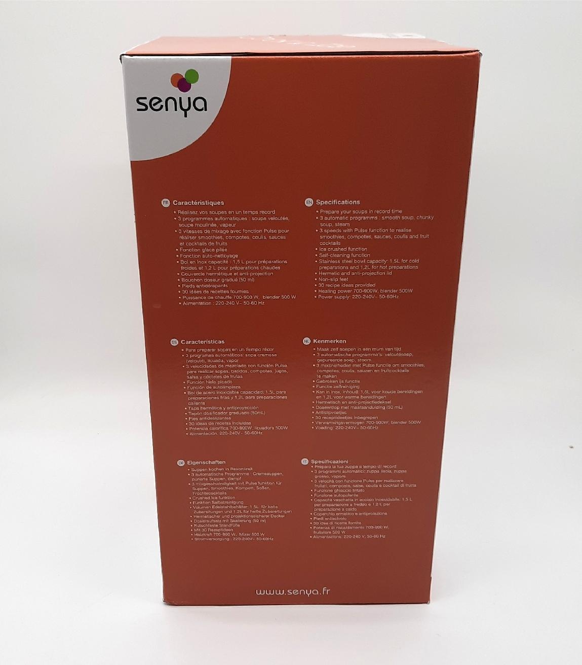 Senya Standmixer Küchengeräte SYCP HB008R Edelstahl Dampfkochen Smooth