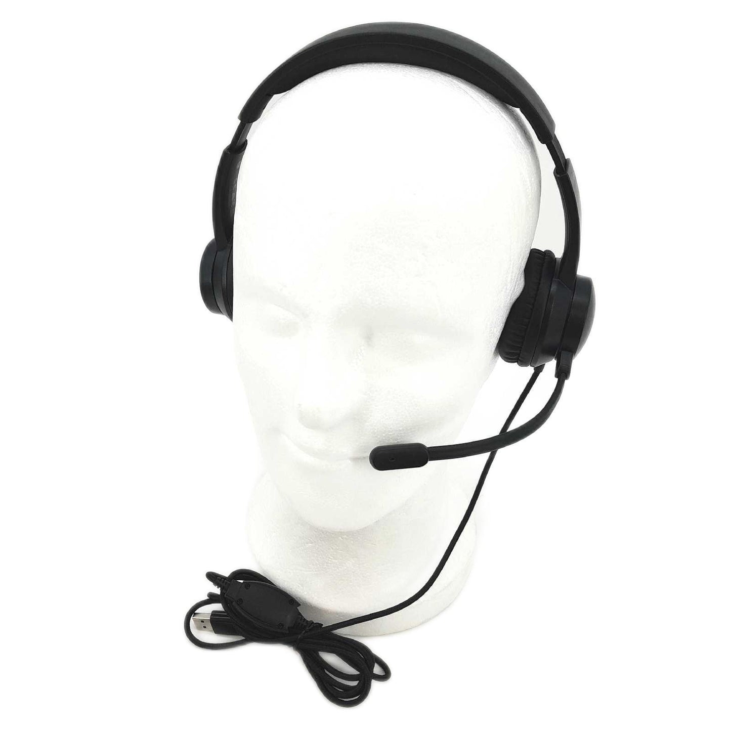 Trust Roha On-Ear USB Headset mit Mikrofon, Kopfhörer für PC/Laptop mit Mikro, 1.8 m Kabel, Weichen Ohrpolstern, für Office, Chat, Business, Skype, Teams, Videokonferenz, Zoom - Schwarz