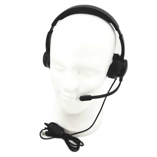 Trust Roha On-Ear USB Headset mit Mikrofon, Kopfhörer für PC/Laptop mit Mikro, 1.8 m Kabel, Weichen Ohrpolstern, für Office, Chat, Business, Skype, Teams, Videokonferenz, Zoom - Schwarz