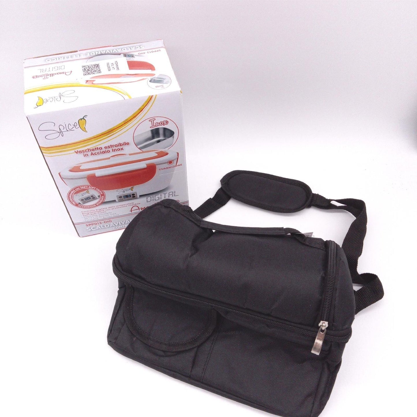 Amarillo Digital Gabel Küchengeräte 15 Liter Edelstahlwanne Rot Weiß Set praktisch warmhalte