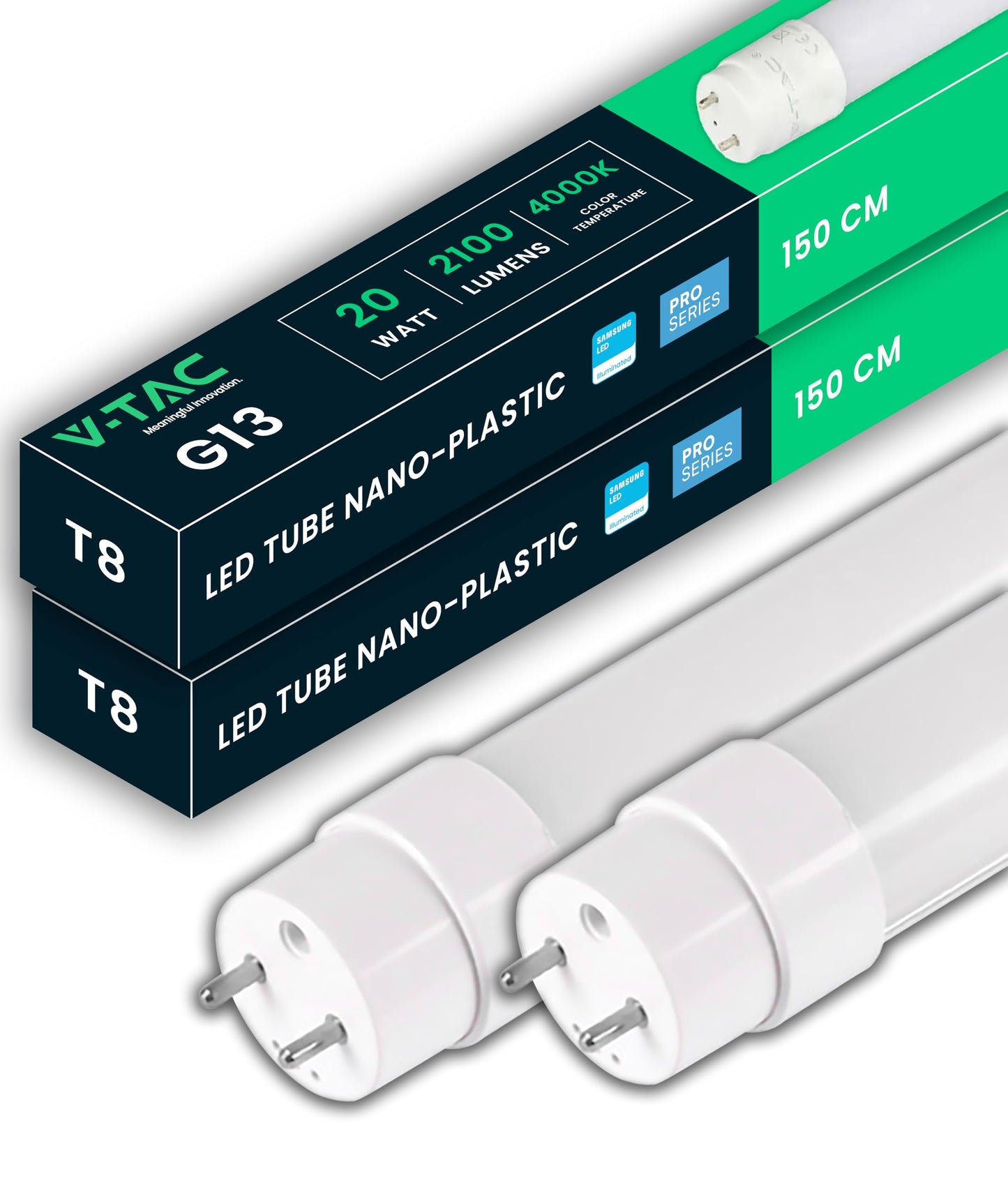 V TAC LED Röhre Beleuchtung 150 CM T8 G13 Fassung Samsung Chip Effizient Stark